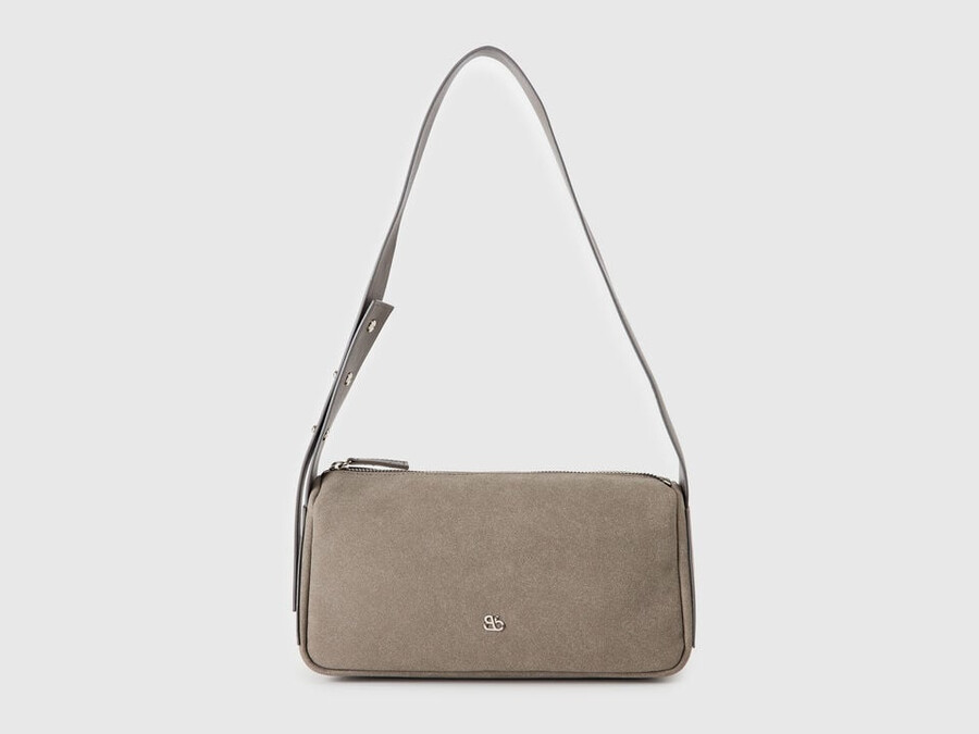 borsa a tracolla effetto scamosciato