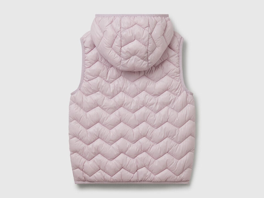 gilet imbottito con cappuccio