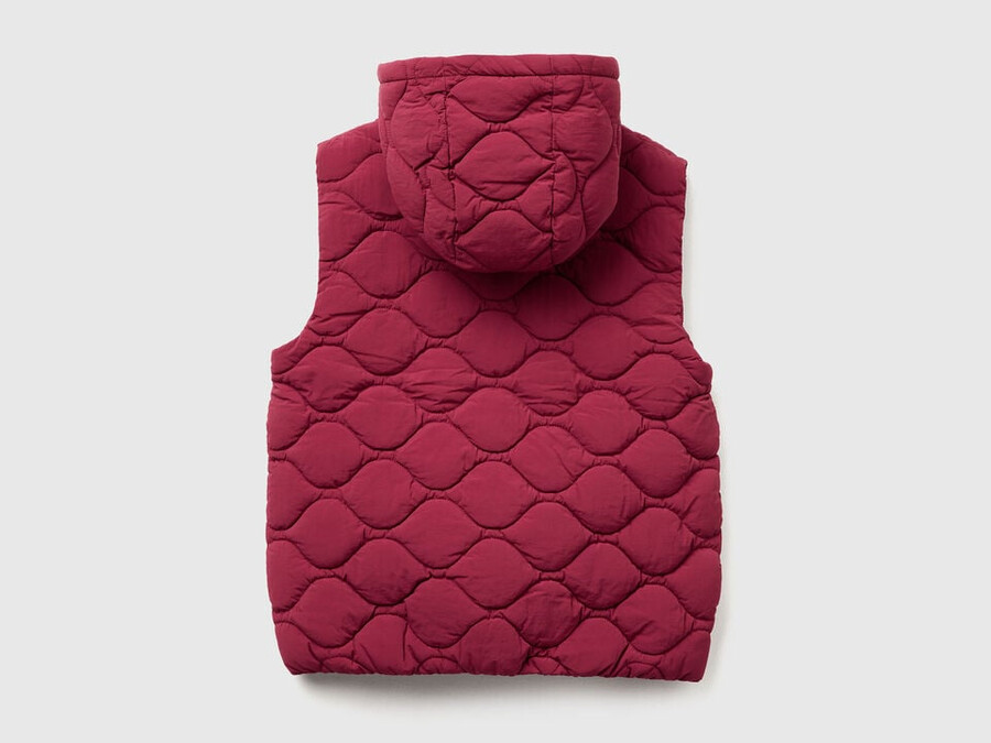 gilet imbottito con cappuccio