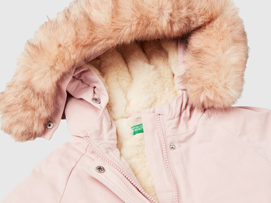 parka imbottito con coulisse
