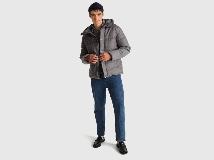 giacca regular fit con cappuccio