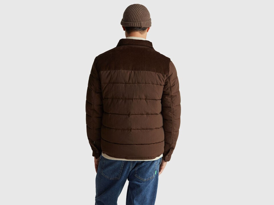 giacca in velluto a coste e nylon