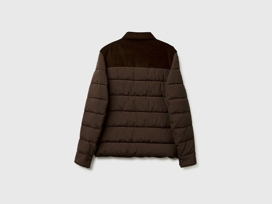giacca in velluto a coste e nylon