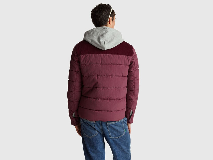 giacca in velluto a coste e nylon