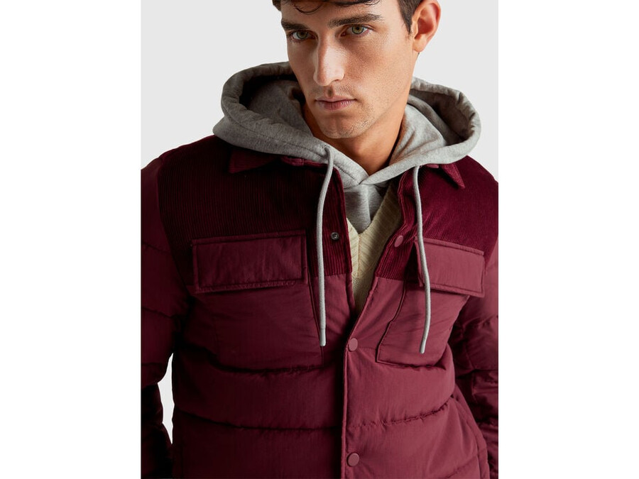 giacca in velluto a coste e nylon