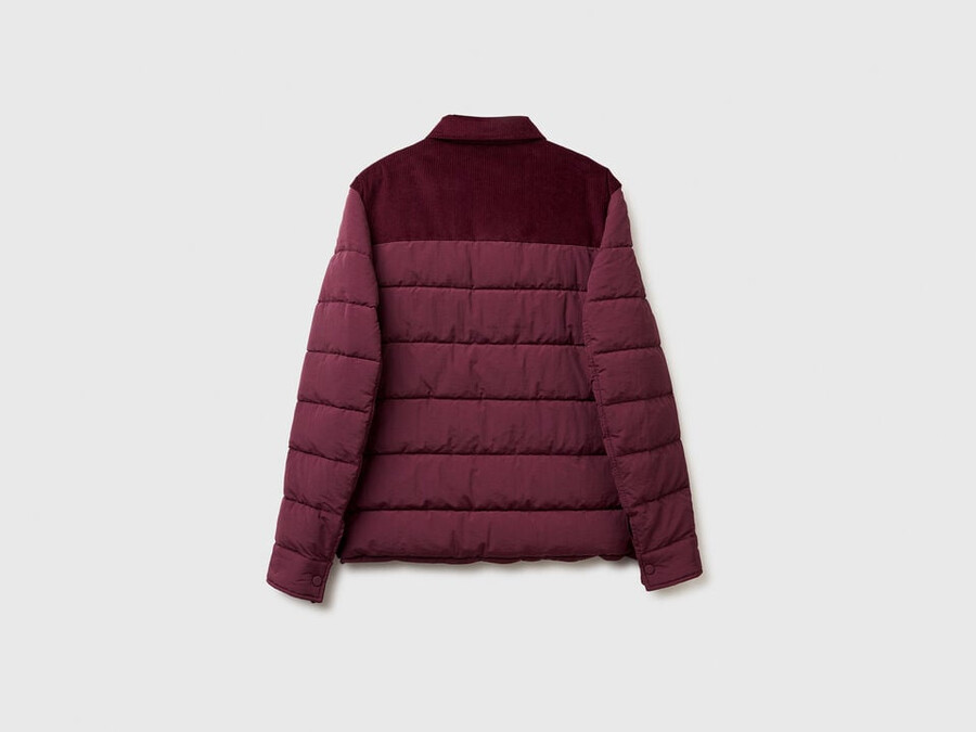 giacca in velluto a coste e nylon