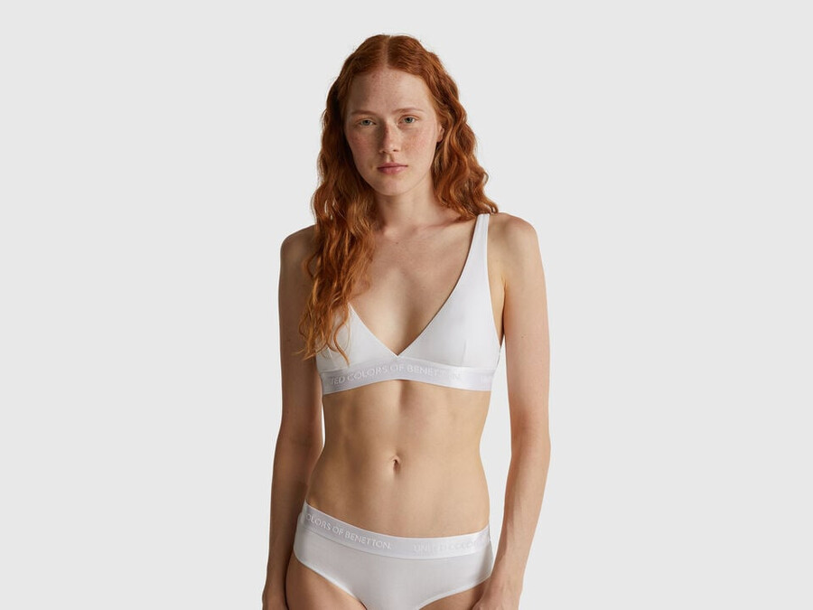 reggiseno a triangolo in cotone elasticizzato