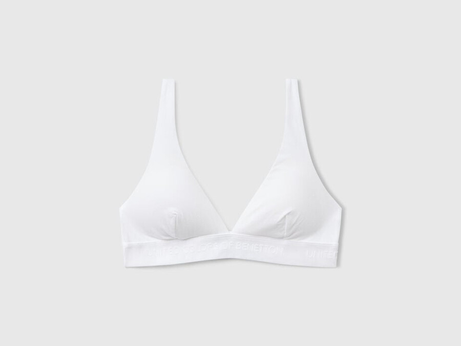 reggiseno a triangolo in cotone elasticizzato