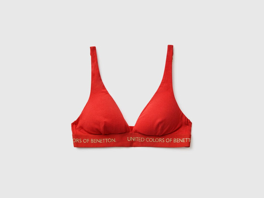 reggiseno a triangolo in cotone elasticizzato